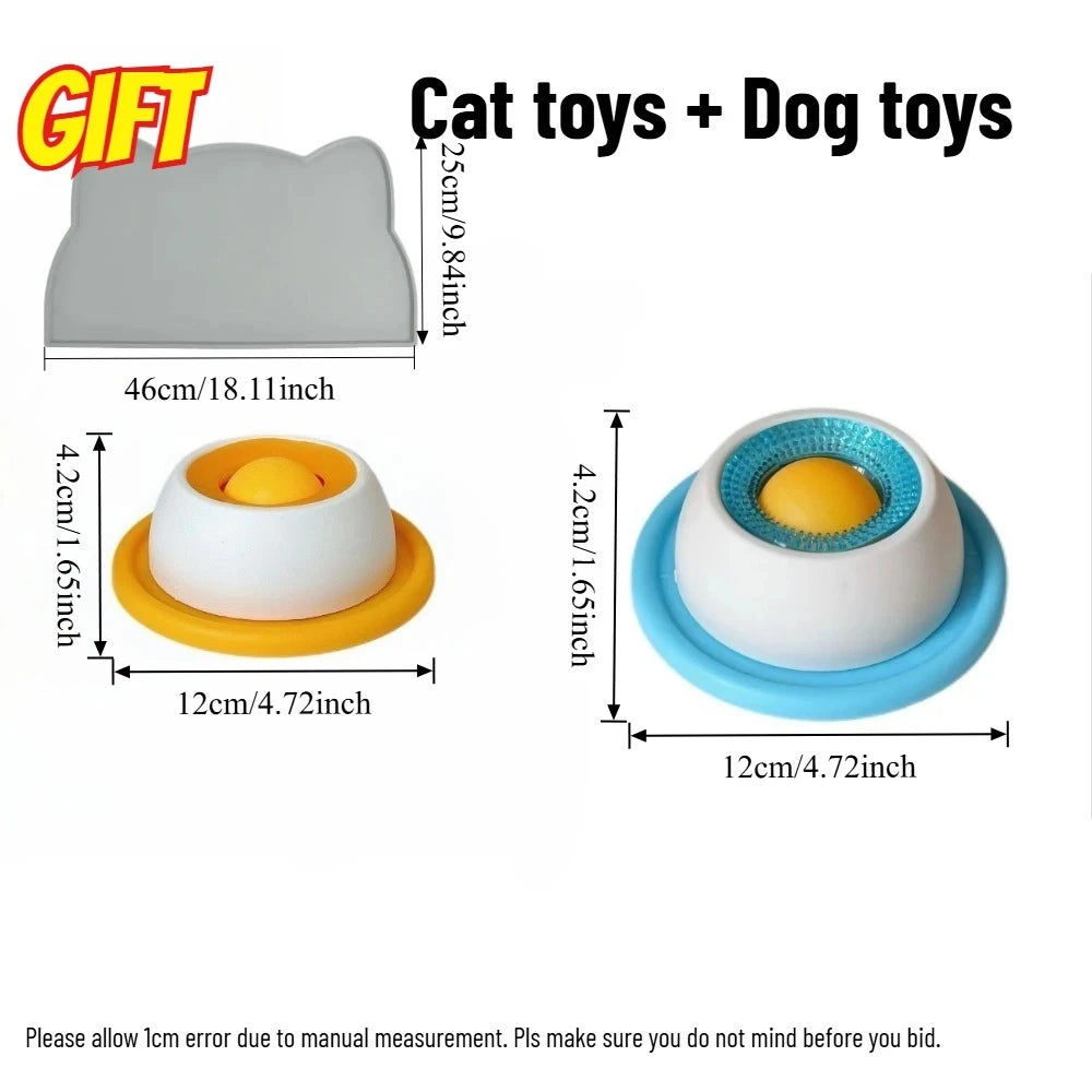 Interactive Slow Feeder Bowl for Dogs & Cats