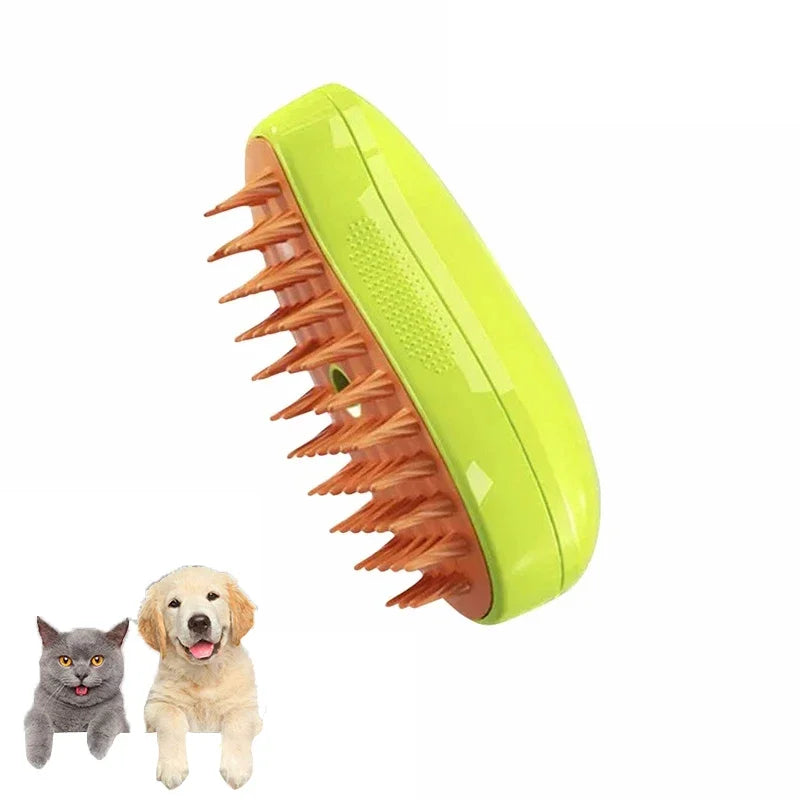 3-in-1 Steam Pet Brush for Dogs & Cats