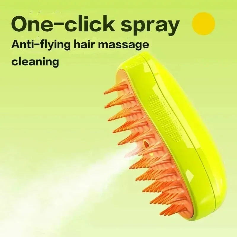3-in-1 Steam Pet Brush for Dogs & Cats