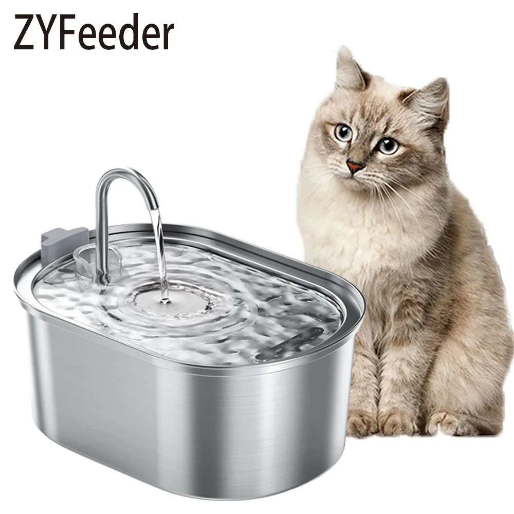 Smart Stainless Steel Pet Water Fountain for Cats & Dogs