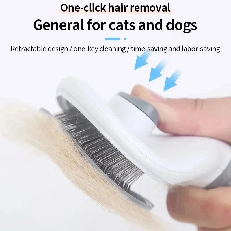 Self-Cleaning Pet Brush for Dogs & Cats | Hair Remover Comb