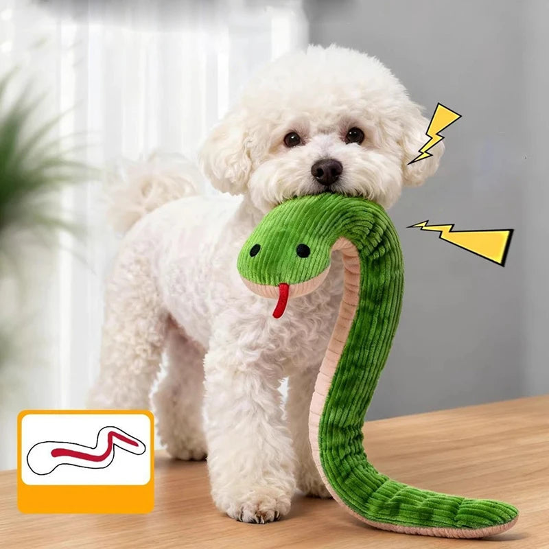Interactive Snake Plush Toy for Dogs & Cats