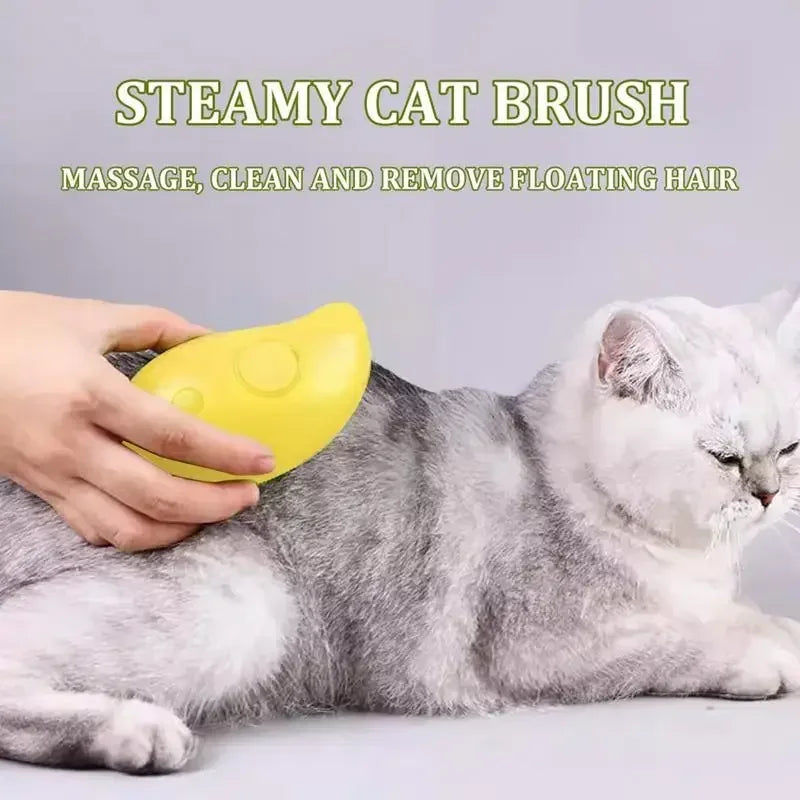 3-in-1 Steam Pet Brush for Dogs & Cats