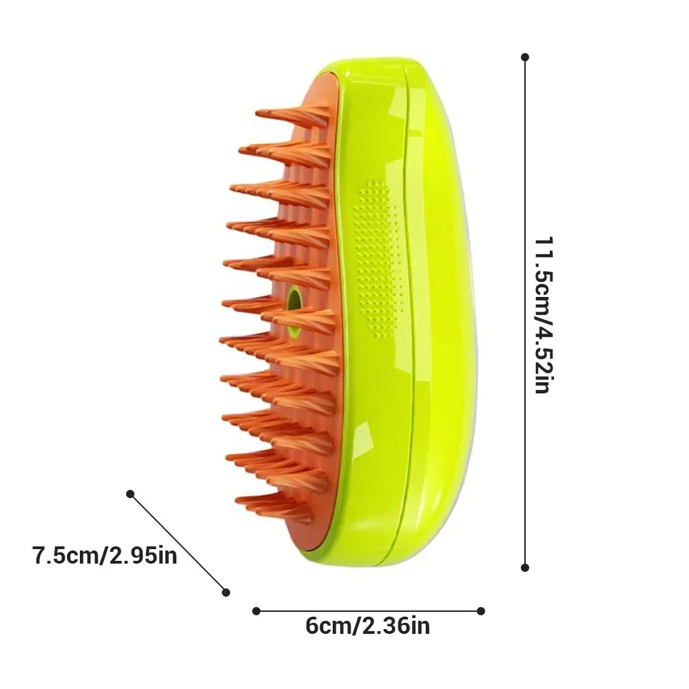 3-in-1 Steam Pet Brush for Dogs & Cats