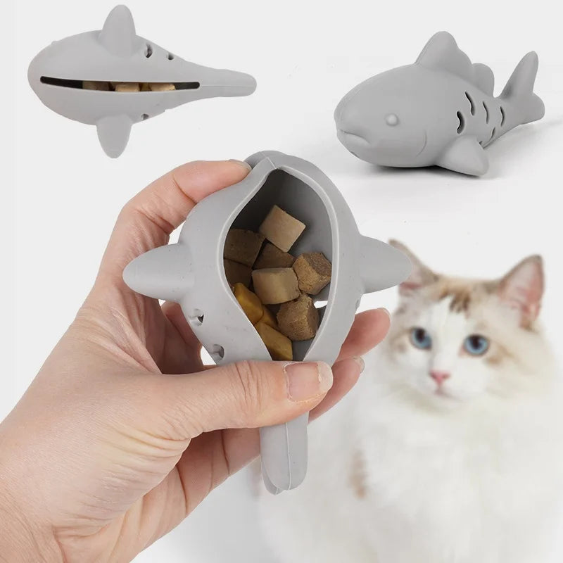 Interactive Treat Dispensing Cat Toy | Bite-Resistant Fish Toy