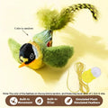 Interactive Bird Sound Cat Toy – Hanging Feather Toy with Catnip