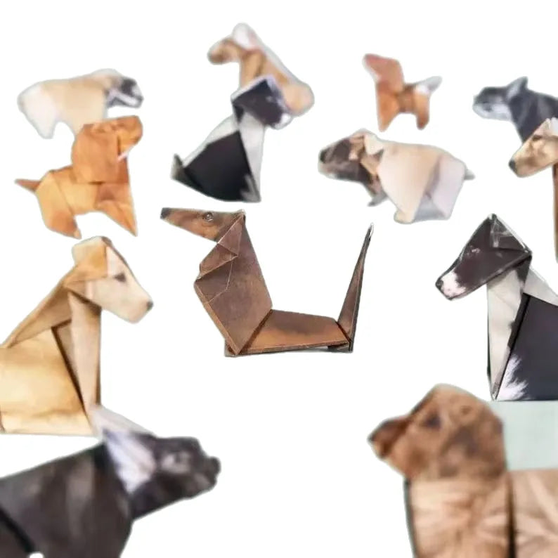 50PCS DIY Animal Origami Kit – 3D Paper Folding Craft Set for Kids & Adults