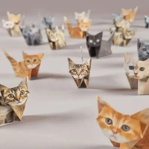 50PCS DIY Animal Origami Kit – 3D Paper Folding Craft Set for Kids & Adults