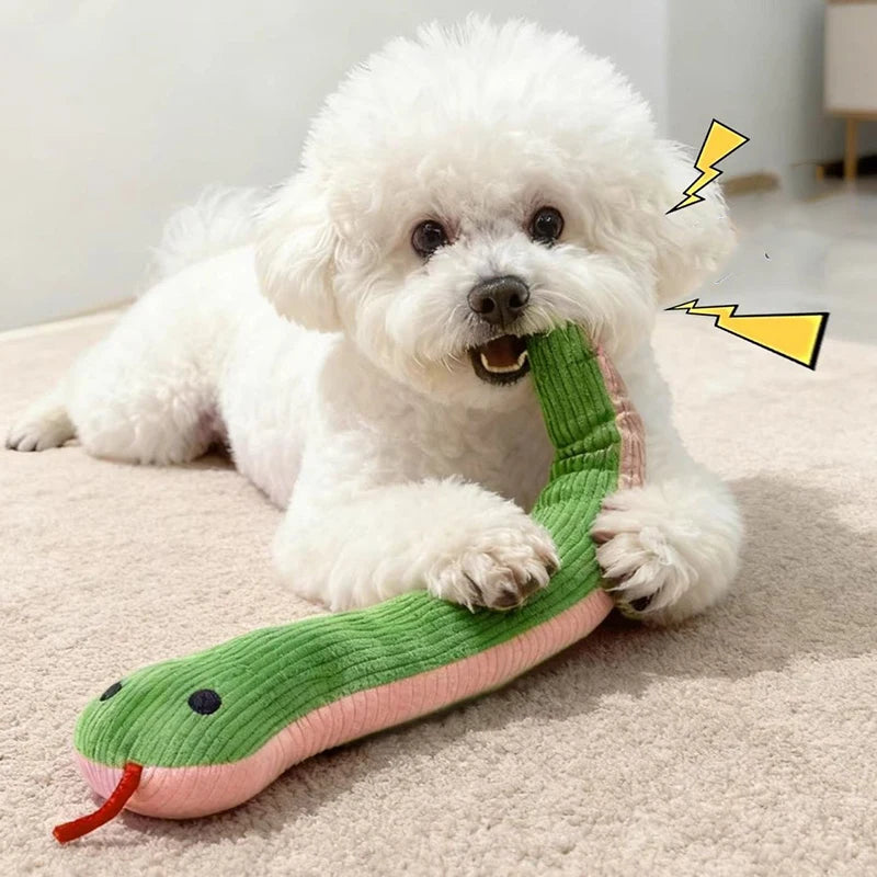 Interactive Snake Plush Toy for Dogs & Cats