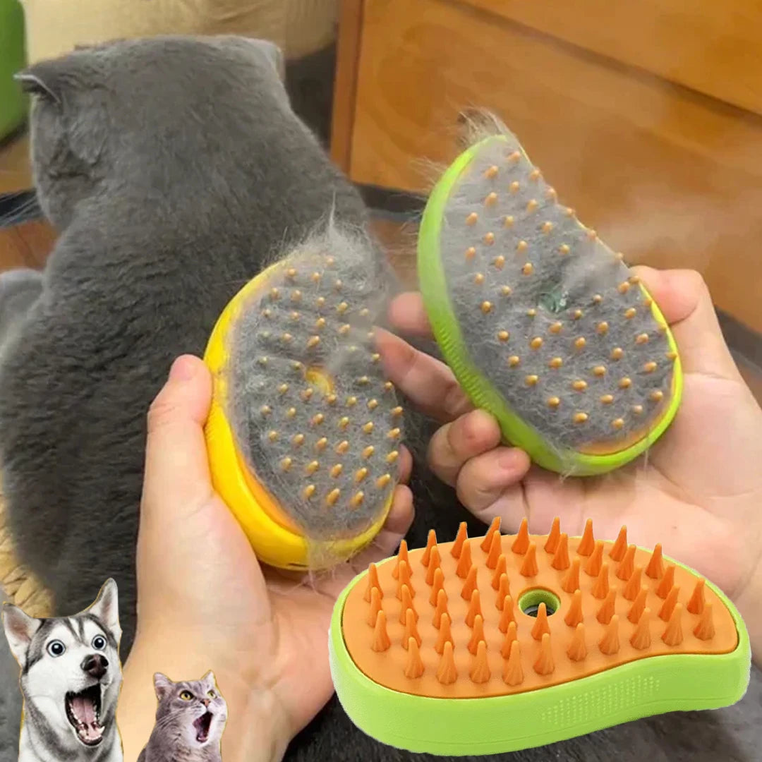 3-in-1 Steam Pet Brush for Dogs & Cats