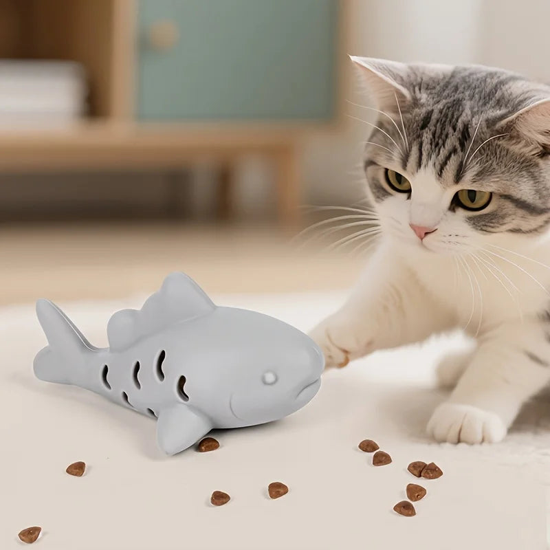 Interactive Treat Dispensing Cat Toy | Bite-Resistant Fish Toy