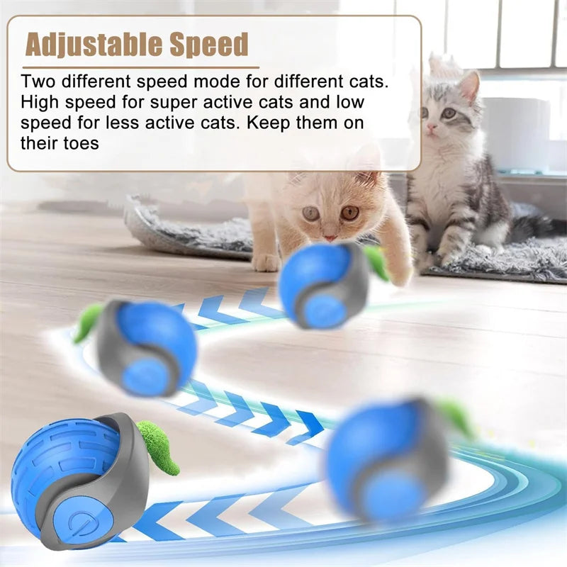 Smart Interactive Rolling Ball for Cats | USB Rechargeable Toy