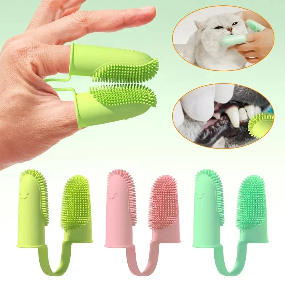 Silicone Finger Toothbrush for Dogs & Cats | Easy Pet Dental Care
